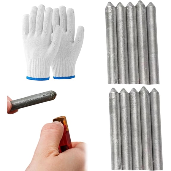 Low Temperature Universal Welding Rod, Low Temp Welding Rods, Aluminum Welding Rods for Stainless Steel, Iron, Aluminium, And Other Metals, Just Need a Lighter Easily Melt (10pcs)