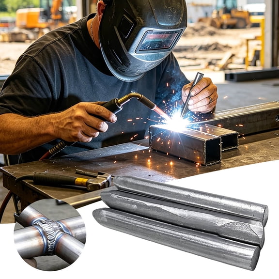 Low Temperature Welding Rods 3 Pieces Metal Alloy Flux Cored Solder for Stainless Steel Copper Aluminum Iron Repair DIY Craft Hobby Project Quick Fixes 3.1 Inches