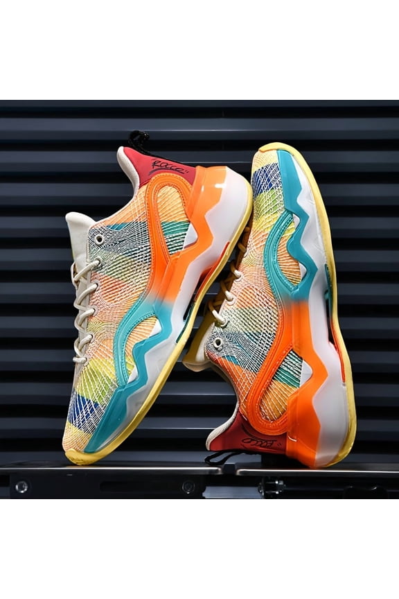 Low-Top Basketball Shoes Mesh Upper with Hollow Midsole