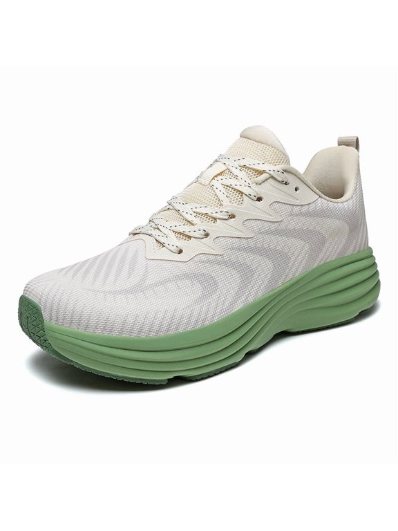 Low Top Breathable Mesh Sneakers with Synthetic Overlays and Thick Cushioned Midsole with Heel Pull Tab Available in Multiple Colors