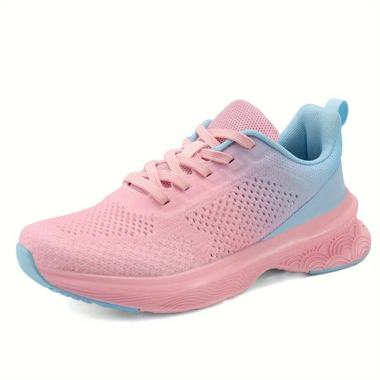 Low Top Breathable Net Tennis Shoes for Women Arch Support Non Slip Lace Up Tassel Embellishment EVA Insole Rubber Sole Casual Solid Color Sneakers for Walking Running Athletic Activities Walmart