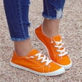 thumbnail image 1 of Low Top Canvas Casual Sneakers for Women Soft Flat Rubber Sole Breathable Everyday Walking Footwear, 1 of 4