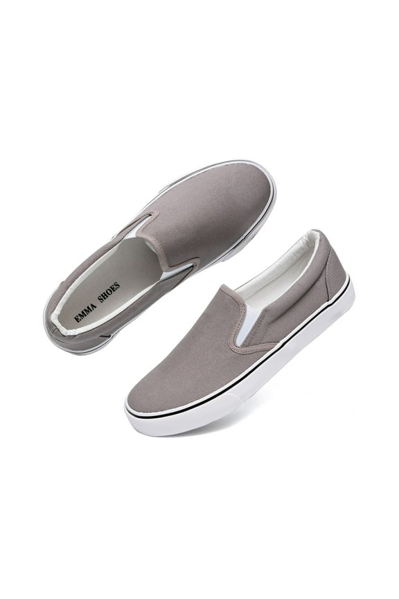 Low-Top Slip Ons Women's Fashion Sneakers Casual Canvas Sneakers for Women Comfortable Flats Breathable Padded Insole Slip on Sneakers Women Low Slip on Shoes
