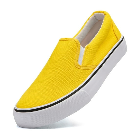 Low-Top Slip Ons Women's Fashion Sneakers Casual Canvas Sneakers for Women Comfortable Flats Breathable Padded Insole Slip on Sneakers Women Low Slip on Shoes