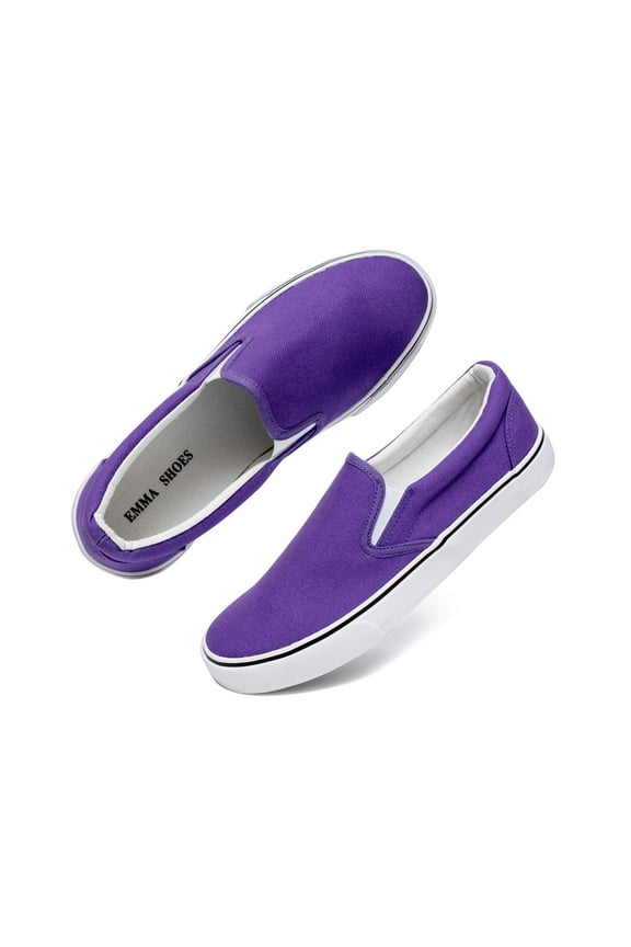 Low-Top Slip Ons Women's Fashion Sneakers Casual Canvas Sneakers for Women Comfortable Flats Breathable Padded Insole Slip on Sneakers Women Low Slip on Shoes