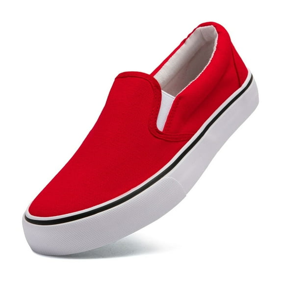 Low-Top Slip Ons Women's Fashion Sneakers Casual Canvas Sneakers for Women Comfortable Flats Breathable Padded Insole Slip on Sneakers Women Low Slip on Shoes