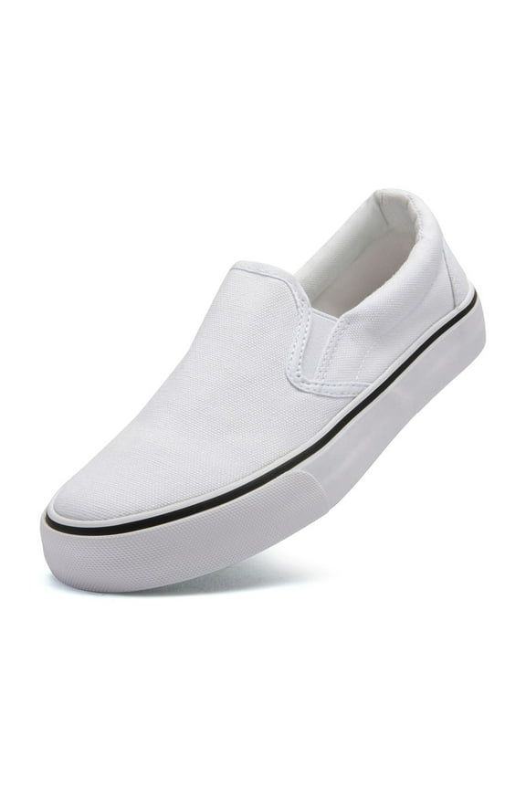 Low-Top Slip Ons Women's Fashion Sneakers Casual Canvas Sneakers for Women Comfortable Flats Breathable Padded Insole Slip on Sneakers Women Low Slip on Shoes