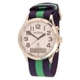 thumbnail image 1 of Low-Vision Ana-Digit Atomic Watch - Green-Blue Striped Band, 1 of 1