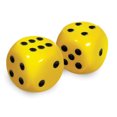 Low Vision Large Dice Set of 2 Dice Mutiple colors.