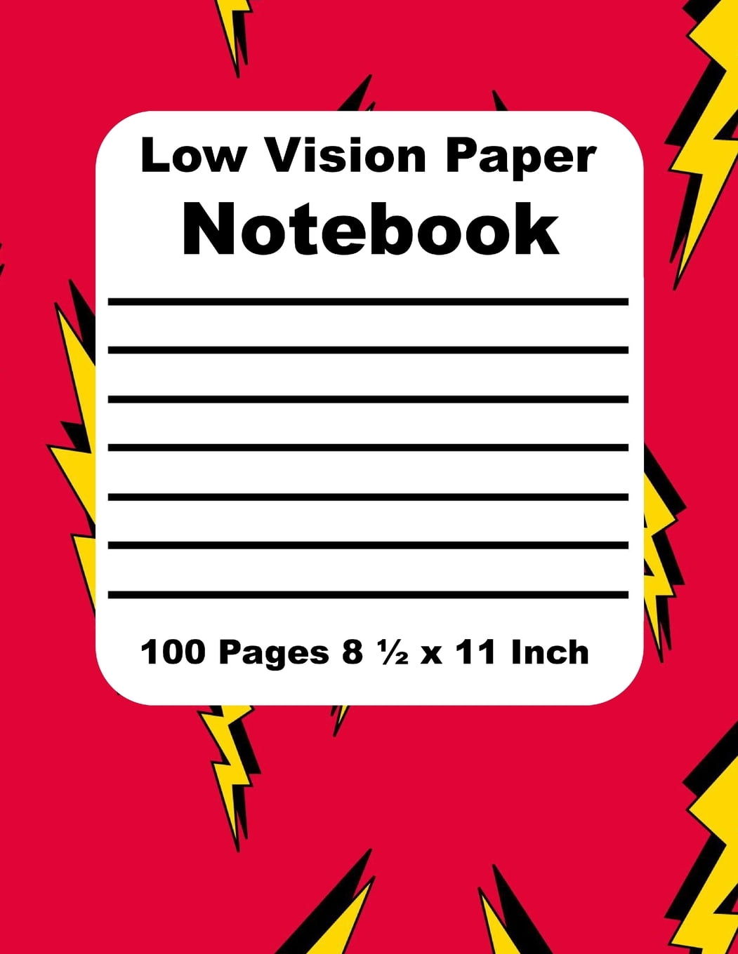 Low Vision Paper Notebook Bold Lined Paper for the Vision Impaired