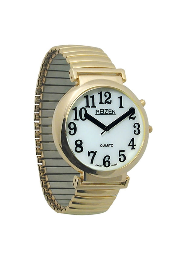 Low Vision Watch- Illuminated, White Face Black Numbers