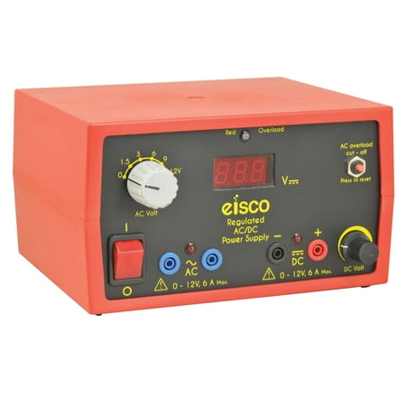 Low Voltage AC/DC Power Supply - Simultaneous Dual Output - 12V/6A Max Combined Load - Eisco Labs