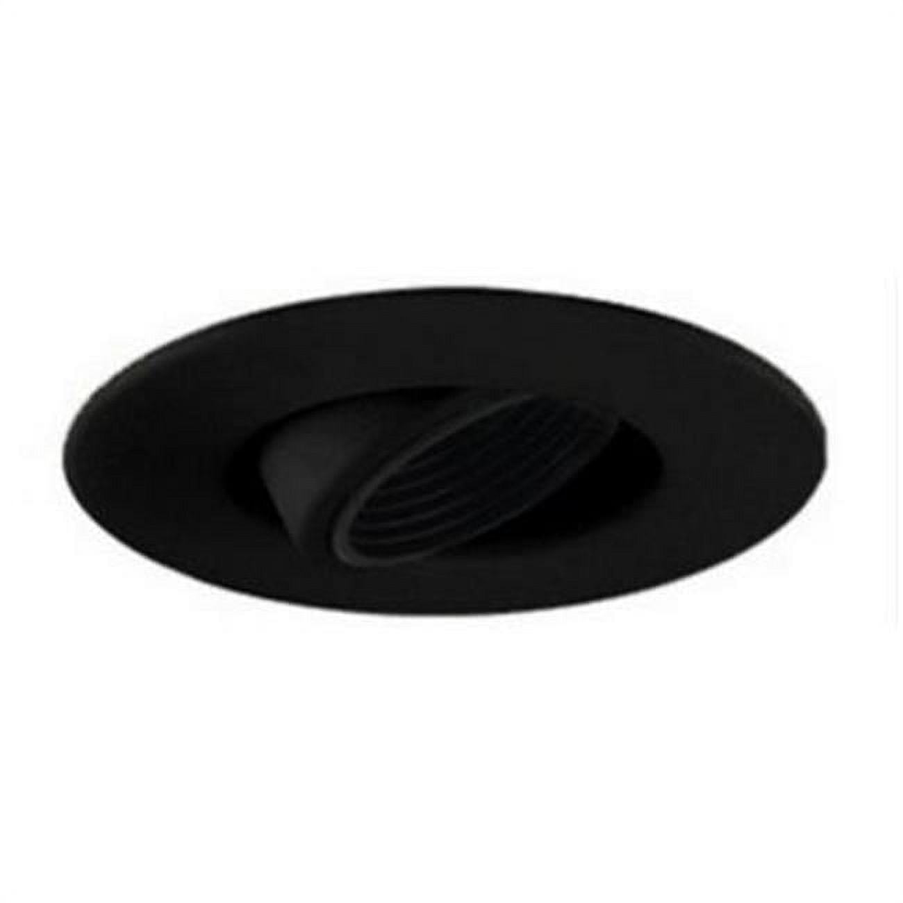 Low Voltage Adjustable Gimbal Ring Trim with Step Baffle- Black Baffle ...