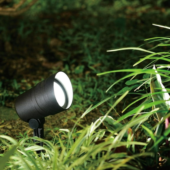 Low-Voltage Aluminum Black Outdoor Landscape Path Flood Light LED Clear Glass