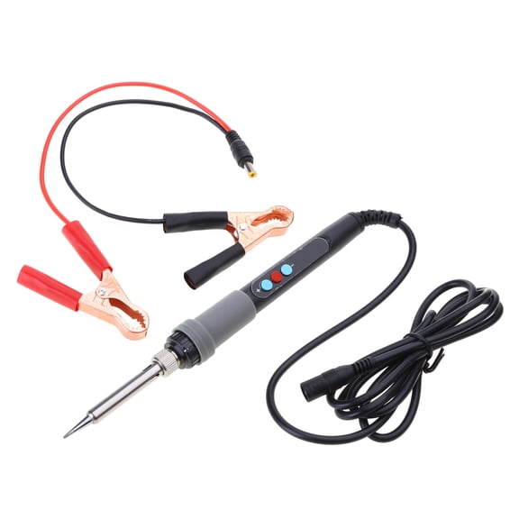 Low Voltage DC12v 24v Digital Display Electric Iron Internal Heating Type with Brass Crocodile-Clamp Soldering Iron LCD