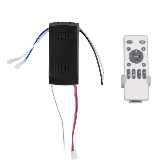 Low Voltage Frequency Conversion Ceiling Fan Remote Control Receiver, 6-Speed Timer Switch For 36 42 48 Inch Fans, White Plastic Kit(A)