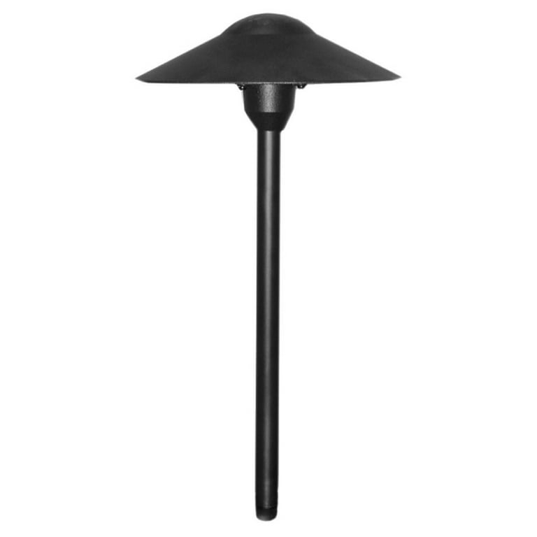 Low Voltage Landscape Light Mushroom Path Light in Black Finish