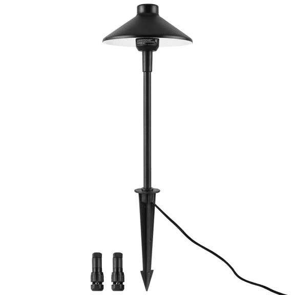 Low Voltage Landscape Lights 12 Pack, 3W 210LM 12V-24V LED Path Lights, 3000K Warm White Outdoor Lighting, Quick Connectors, IP66 Waterproof for Yard Garden