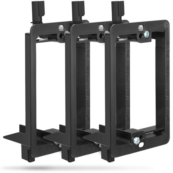 Low Voltage Mounting Bracket (1 Gang - 3 Packs), Fosmon Low Voltage Mounting Bracket (Mounting Screws Included) Compatible with Telephone Wires, Network Cables, HDMI, Coaxial, Speaker Cables