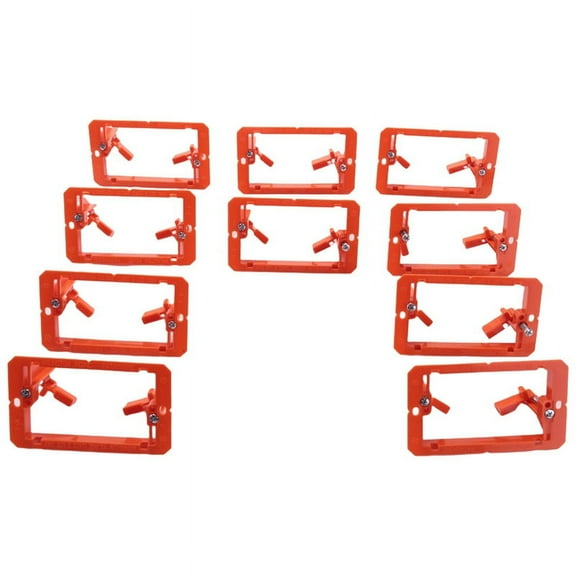 Low Voltage Mounting Bracket 1 Gang Multipurpose Drywall Mounting Wall Plate Bracket - (Single Gang, 10 Pack)