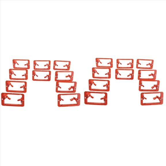 Low Voltage Mounting Bracket 1 Gang Multipurpose Drywall Wall Plate - (Single Gang, 20 Pack)