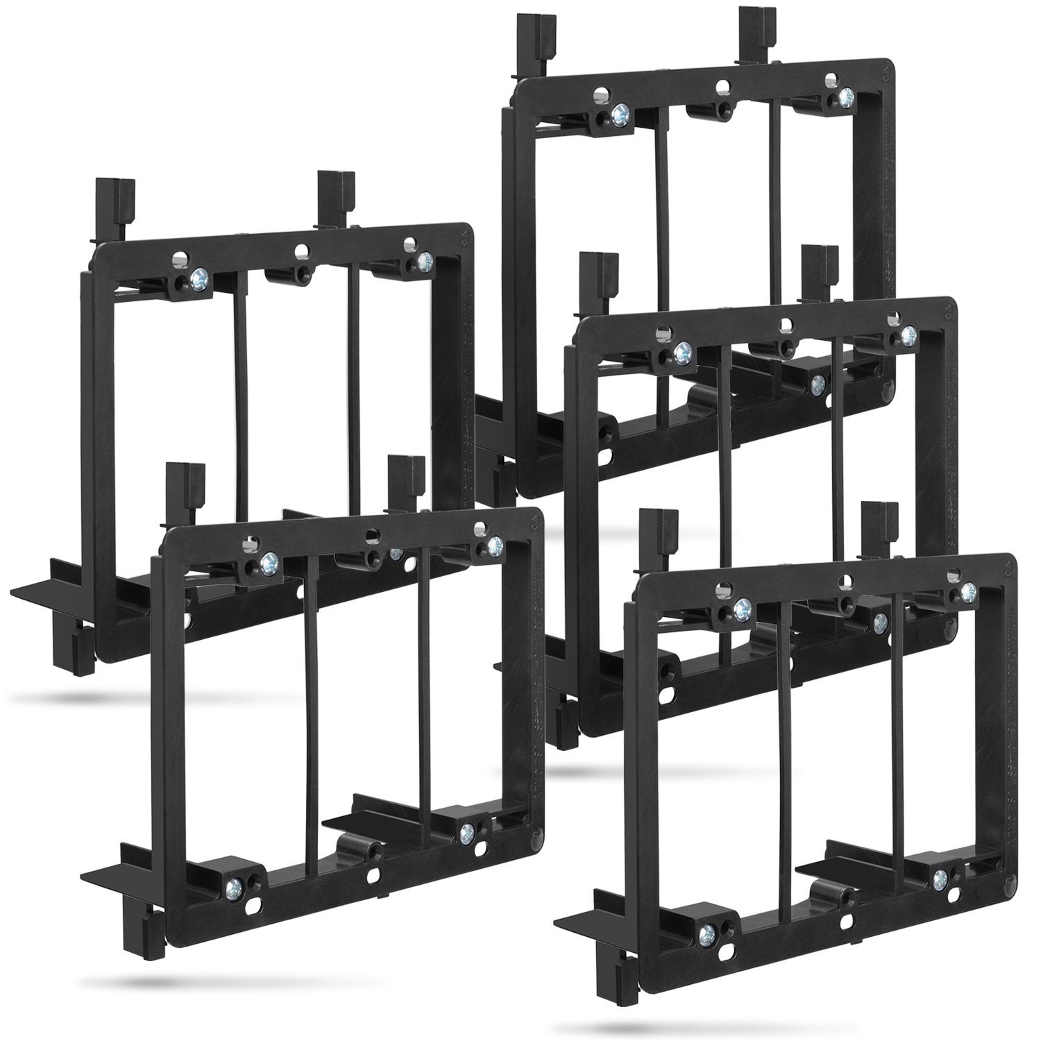 Low Voltage Mounting Bracket (3 Gang - 5 Packs), Fosmon Low Voltage Mounting Bracket (Mounting Screws Included) for Telephone Wires, Network Cables, HDMI, Coaxial, and Speaker Cables - image 1 of 4