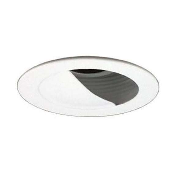Low Voltage Wall Wash with Step Baffle Trim- White Baffle- White Trim
