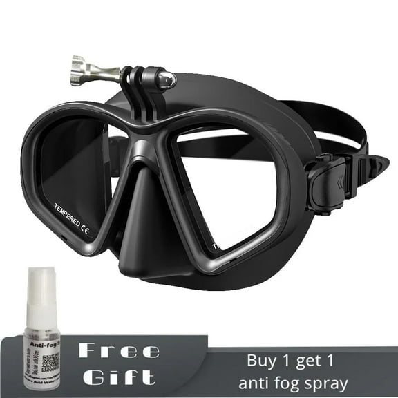 Low Volume Myopia Dive Mask (-1.5 to -8.0) - Tempered Glass, GoPro Mount for Narrow Faces