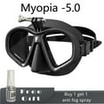 thumbnail image 1 of Low Volume Myopia Dive Mask (-1.5 to -8.0) - Tempered Glass, GoPro Mount for Narrow Faces, 1 of 5