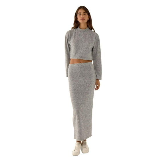 Low Waist Knitted Bodycon Maxi Skirt