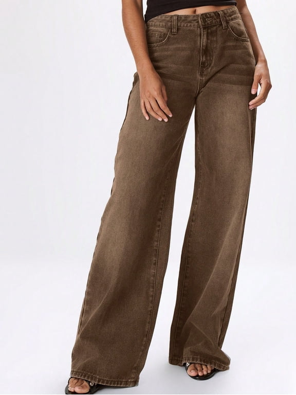 Low Waist Oversized Wax Coated Jeans Spring 90's Y2k Cute Casual Summer Concert Winter Everyday Office Work Chic Fall Autumn Winter