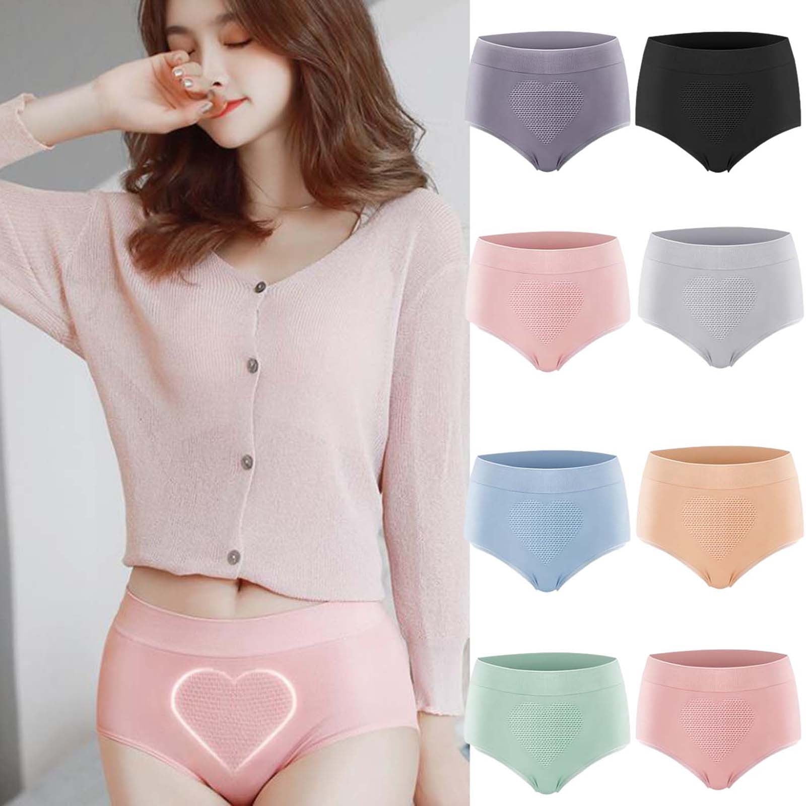 Low Waist Sexy Panties Underwear For Women's Mid Waist Seamless Pure Cotton High