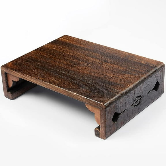 Low Wood Stool, Rectangular Bed Step Stool, Large Surface Kitchen Step Ladder, Foot Rest Under Desk, Portable Bed Table for Laptop