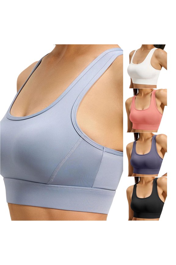 Low Yoga Bra with Back Straps for Support And Comfort Wire Racerback Bra for Gym Workouts And Training Breathable Wicking Seamless Design Seamless Yoga Bras for Women