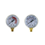 Low and High Pressure Gauges for Propane Regulator 0-30 psi & 0-400 psi - 2 inches - 1/8 Thread - LDB