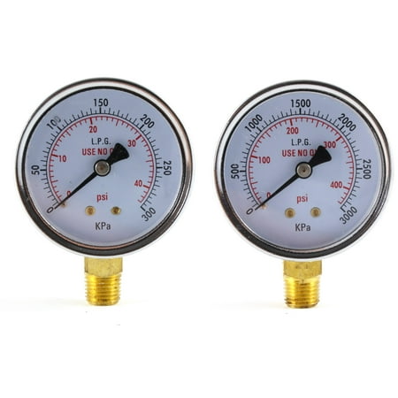 Low and High Pressure Gauges for Propane Regulator - 2.5 inches (PAIR)