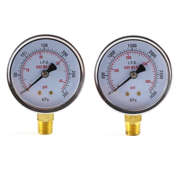 Low and High Pressure Gauges for Propane Regulator - 2.5 inches (PAIR)