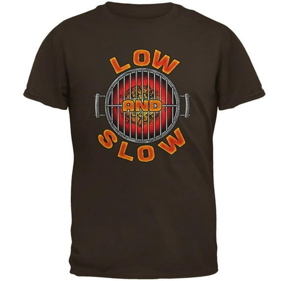 Low and Slow Grilling Mens T Shirt Brown SM