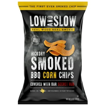 Low and Slow Hickory Smoked Corn Chips, 6 oz Metalized Film Bag