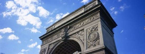 Low angle view of an arch Washington Square Arch Washington Square Park Manhattan New York City New York State USA Canvas Art - Panoramic Images (30 x 12)