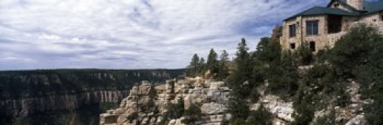 Low angle view of a building Grand Canyon Lodge Bright Angel Point North Rim Grand Canyon National Park Arizona USA Canvas Art - Panoramic Images (36 x 12)