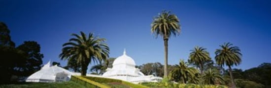 Low angle view of a building in a formal garden Conservatory of Flowers Golden Gate Park San Francisco California USA Canvas Art - Panoramic Images (36 x 12)