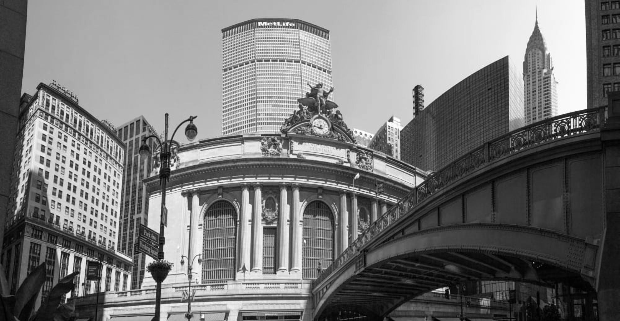 Low angle view of a building with a tower in the background Grand Central Station Madison Avenue New York City New York State USA Canvas Art - Panoramic Images (36 x 12)
