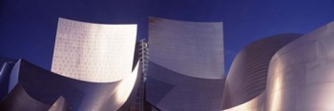 Low angle view of a concert hall Walt Disney Concert Hall City Of Los Angeles Los Angeles County California USA Canvas Art - Panoramic Images (18 x 6)