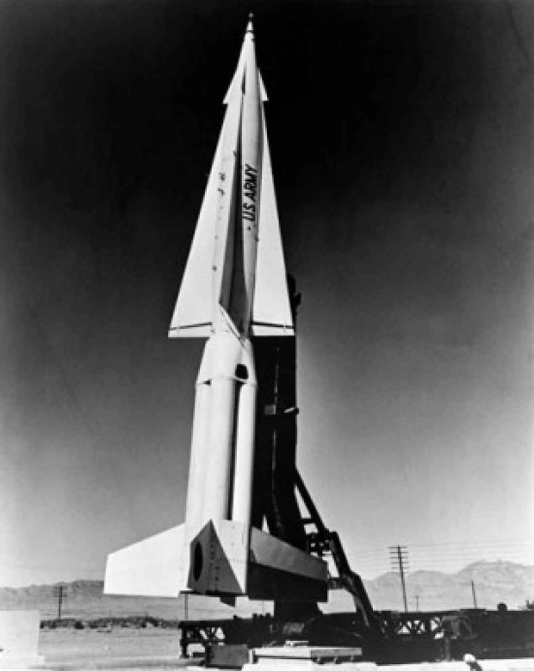 Low angle view of a missile Nike Hercules-Nuclear Armed Surface-to-Air Guided Missile White Sands Missile Range New Mexico USA Canvas Art - (18 x 24)