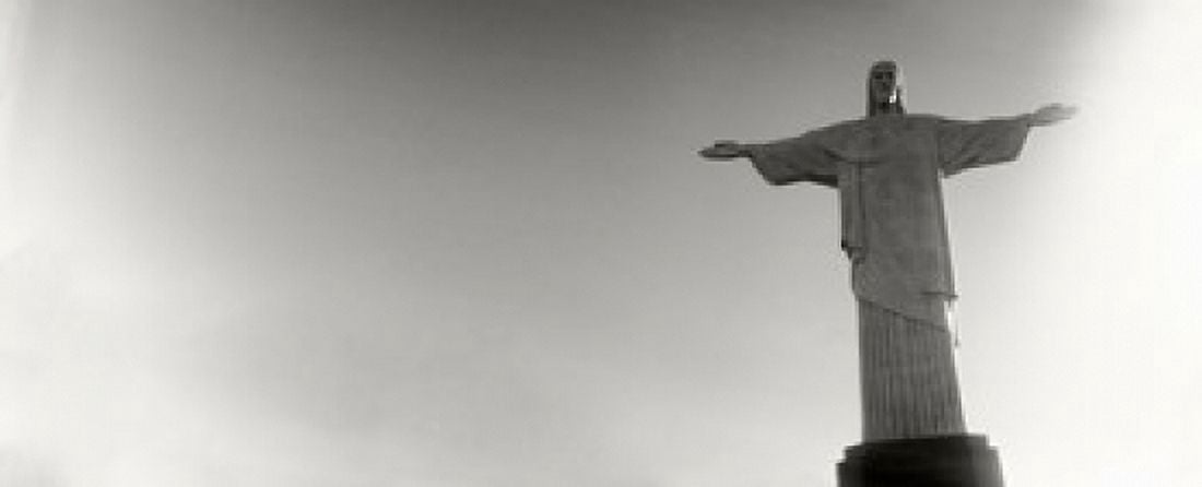 Low angle view of Christ The Redeemer Corcovado Rio de Janeiro Brazil Canvas Art - Panoramic Images (30 x 12)