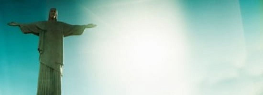 Low angle view of Christ The Redeemer Corcovado Rio de Janeiro Brazil Canvas Art - Panoramic Images (36 x 13)