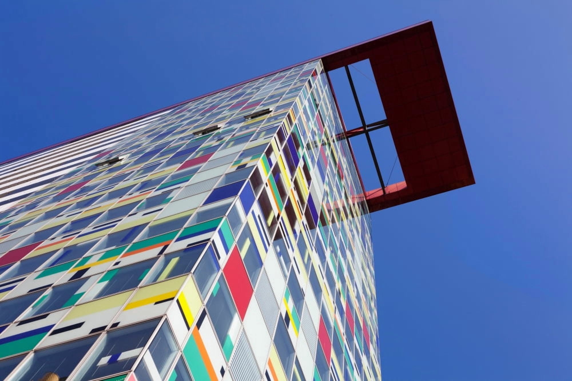 Low angle view of Colorium building Media Harbour Dusseldorf North Rhine Westphalia Germany Canvas Art - Panoramic Images (27 x 9)