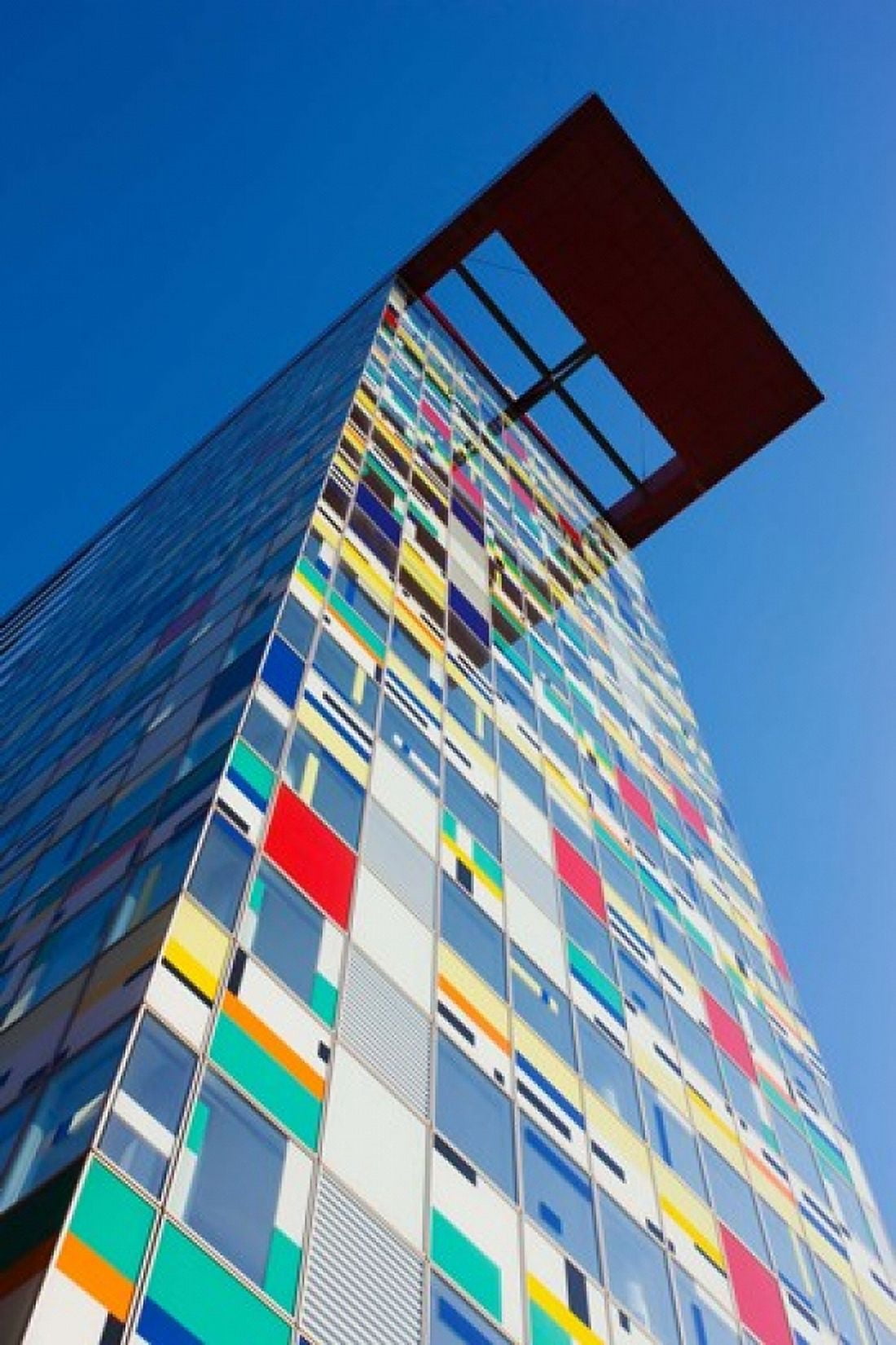 Low angle view of Colorium building Medienhafen Dusseldorf North Rhine Westphalia Germany Canvas Art - Panoramic Images (24 x 36)