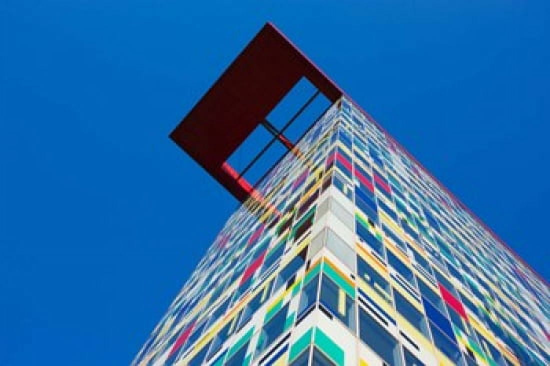 Low angle view of Colorium building Medienhafen Dusseldorf North Rhine Westphalia Germany Canvas Art - Panoramic Images (36 x 24)